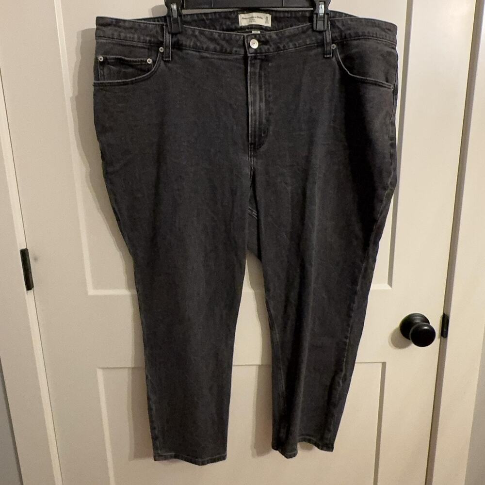 Abercrombie & Fitch Jeans Plus 22S Charcoal Gray The Mom High Rise Curve Love
